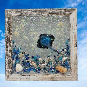 Blue Stingray Wall Art #1808